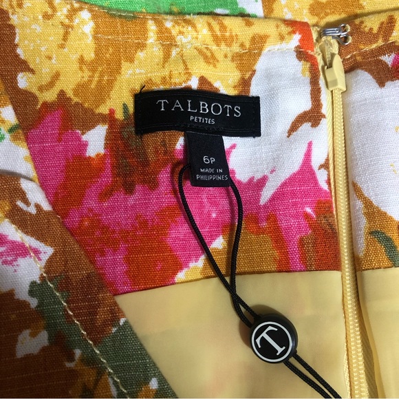 NWT! Talbots Bright Floral Sheath Dress Size 6P - Picture 10 of 11